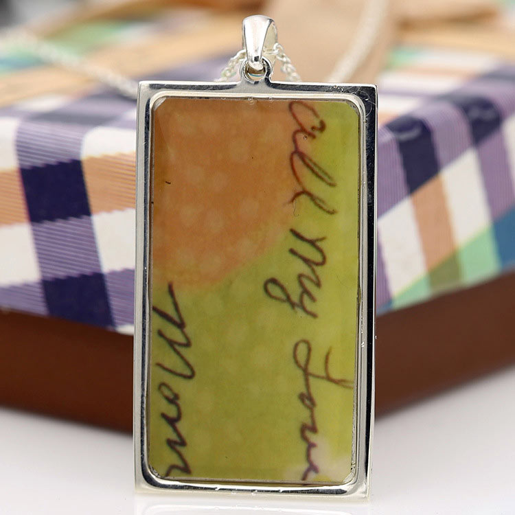 Handwritten Message Memorial Pendant Necklace