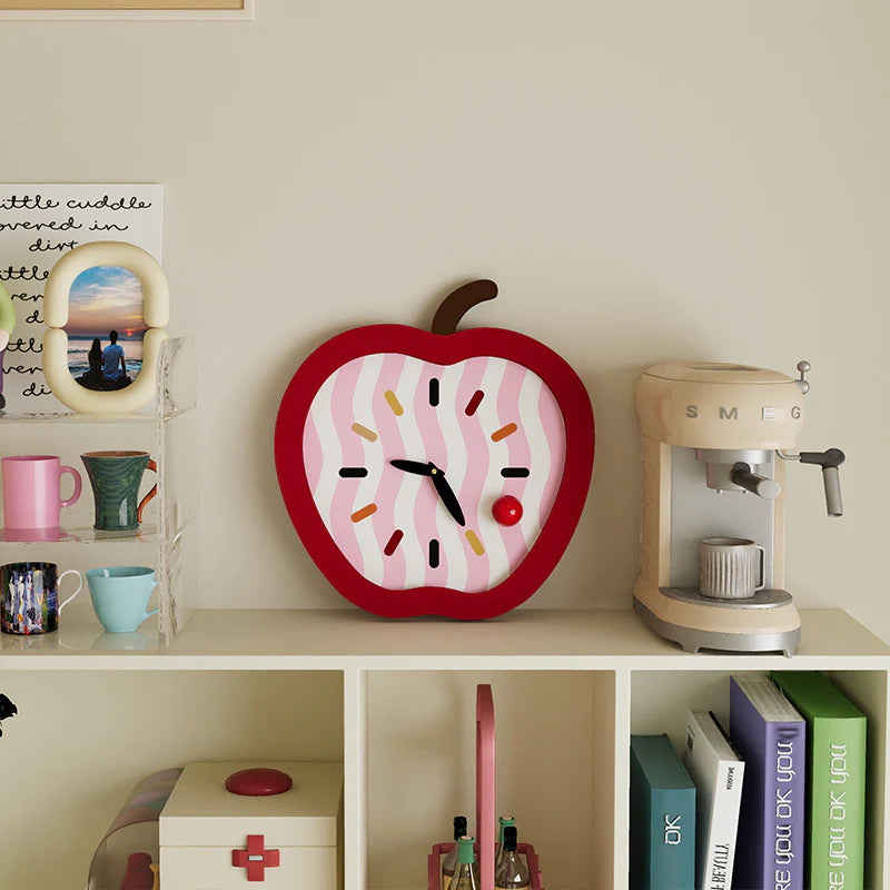 Apple-icious Silent Kids Wall Clock — 14.6" (MDF)