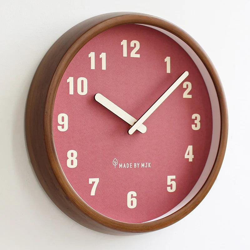 Nordic Whisper: Natural Wood Silent Wall Clock (12")