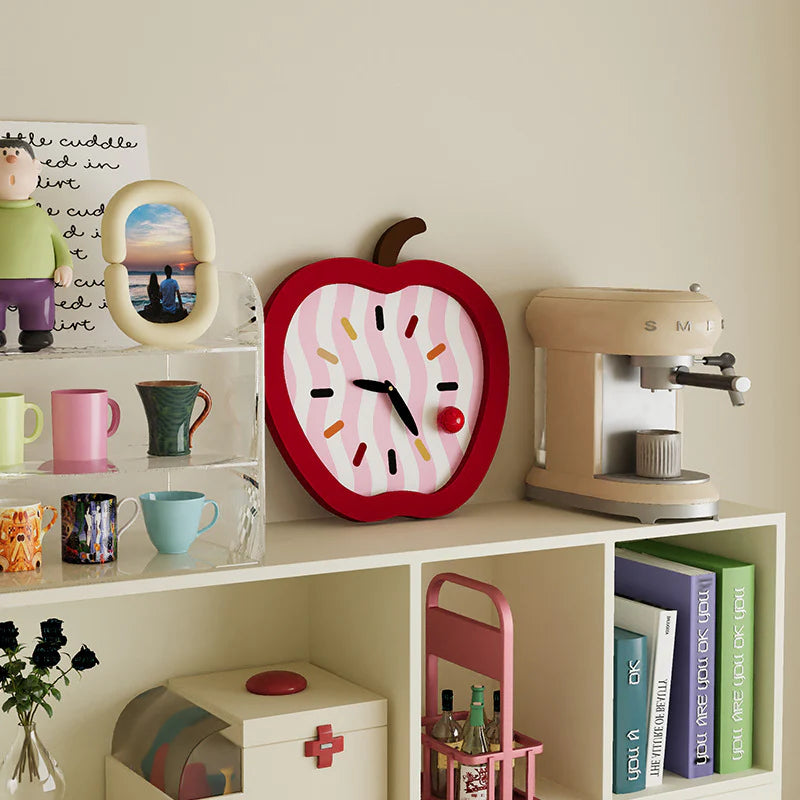 Apple-icious Silent Kids Wall Clock — 14.6" (MDF)