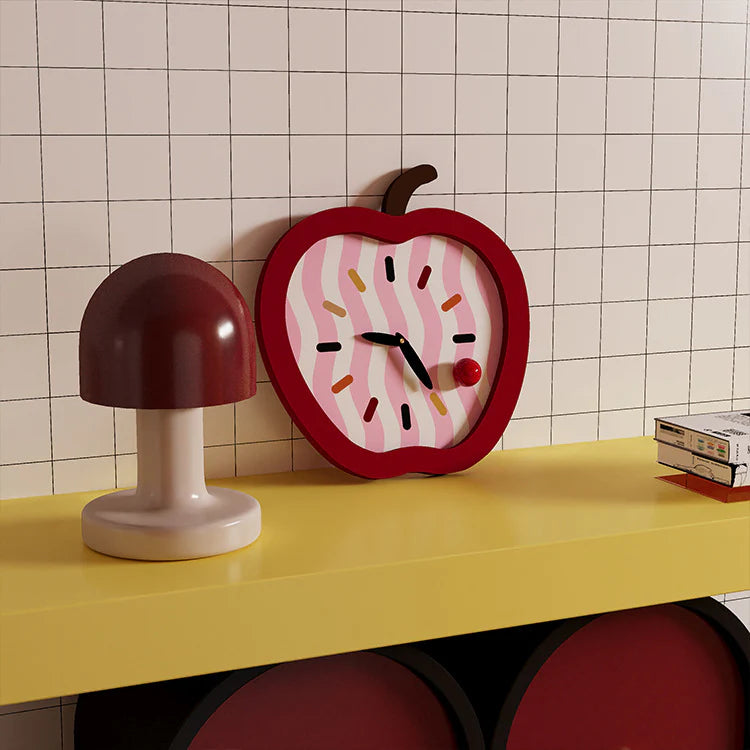 Apple-icious Silent Kids Wall Clock — 14.6" (MDF)