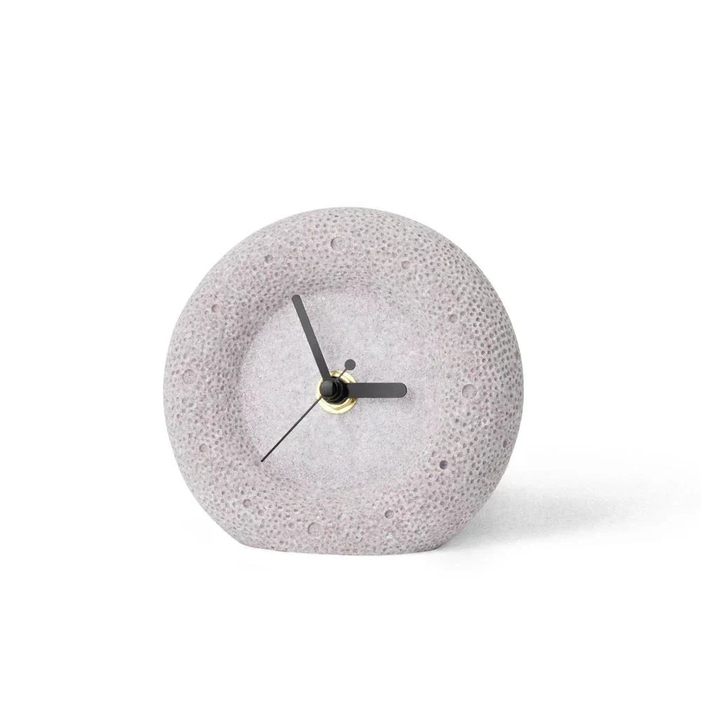 Nordic Sandstone Desk Clock – Silent, Minimalist (12×12×4 cm)