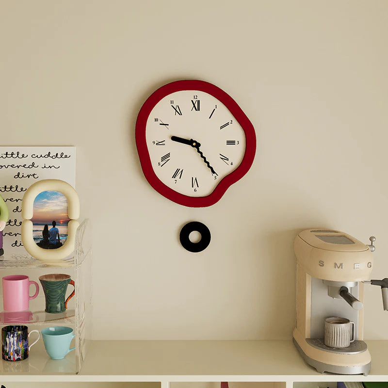 Enchanted Dance — Silent Pendulum Clock w/ Roman Numerals (33×35 cm)