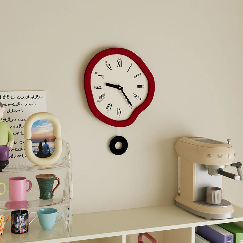 Enchanted Dance — Silent Pendulum Clock w/ Roman Numerals (33×35 cm)
