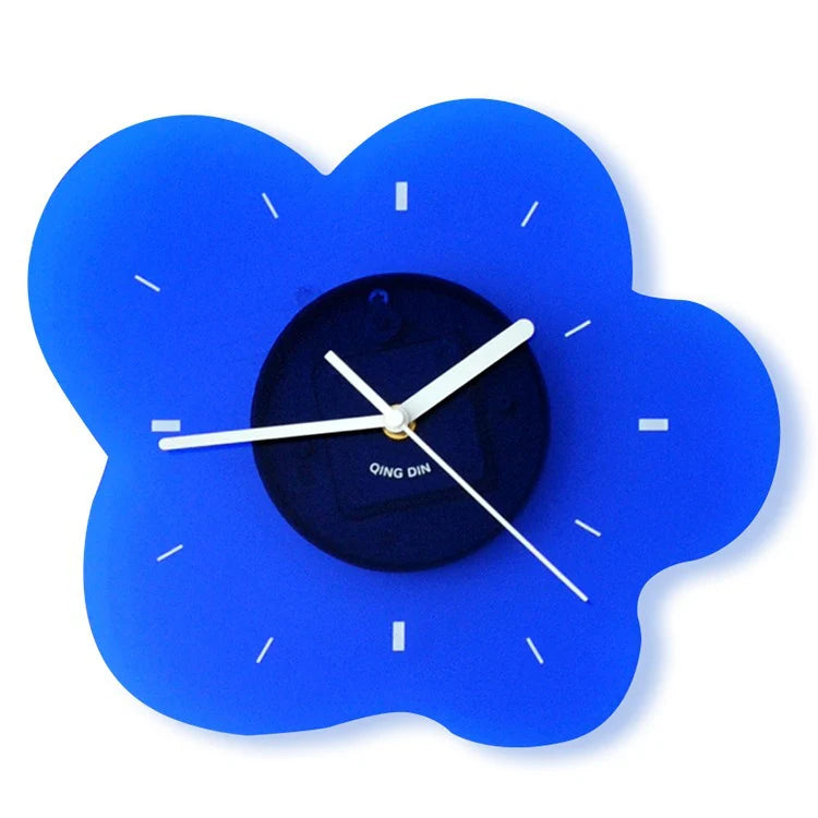 Blooming Elegance Silent Acrylic Wall Clock — 11.8" × 11.8" × 2" (Acrylic)
