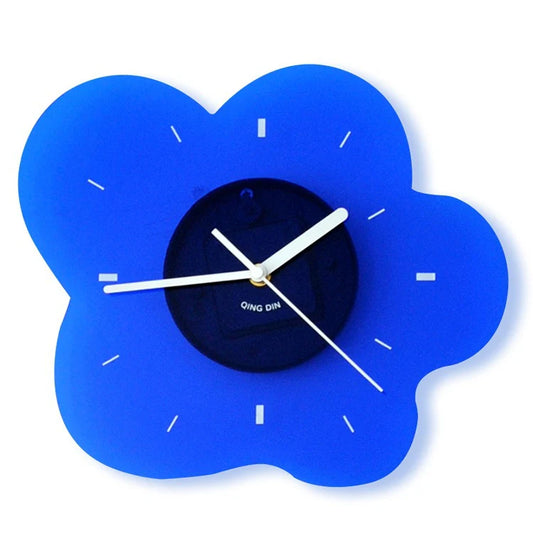 Blooming Elegance Silent Acrylic Wall Clock — 11.8" × 11.8" × 2" (Acrylic)