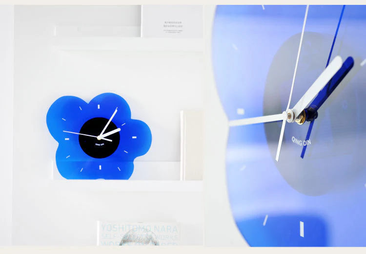 Blooming Elegance Silent Acrylic Wall Clock — 11.8" × 11.8" × 2" (Acrylic)
