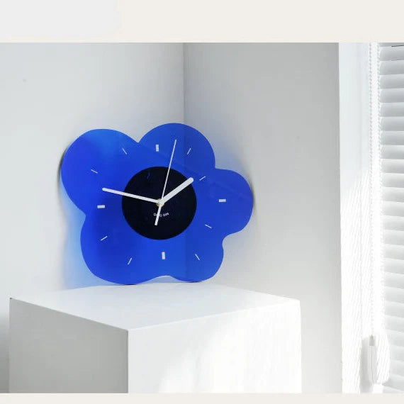 Blooming Elegance Silent Acrylic Wall Clock — 11.8" × 11.8" × 2" (Acrylic)
