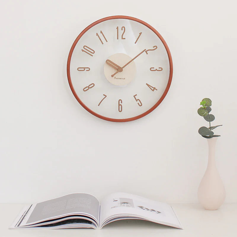 Modern Fusion: Wood & Acrylic Silent Wall Clock (12")