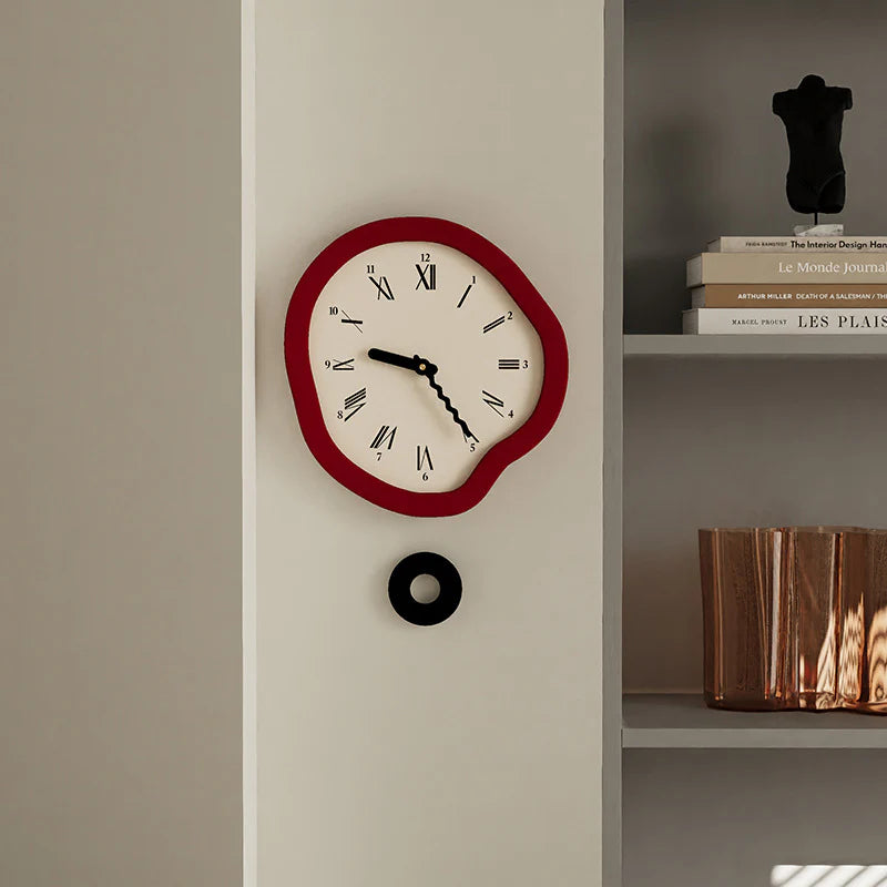 Enchanted Dance — Silent Pendulum Clock w/ Roman Numerals (33×35 cm)