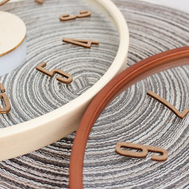 Modern Fusion: Wood & Acrylic Silent Wall Clock (12")