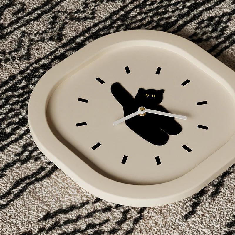 Black Cat Kids Silent Pendulum Clock — 11.8"