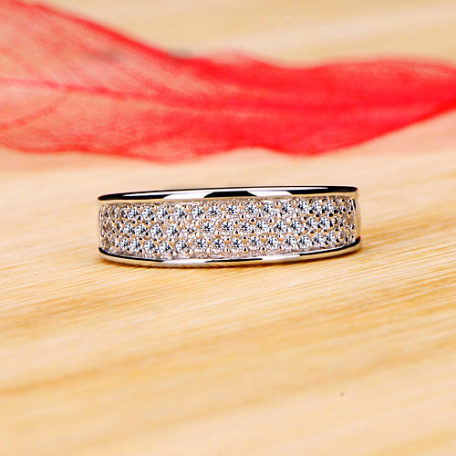 Engraved 0.1 Carat Lab Diamond Eternity Ring for Her