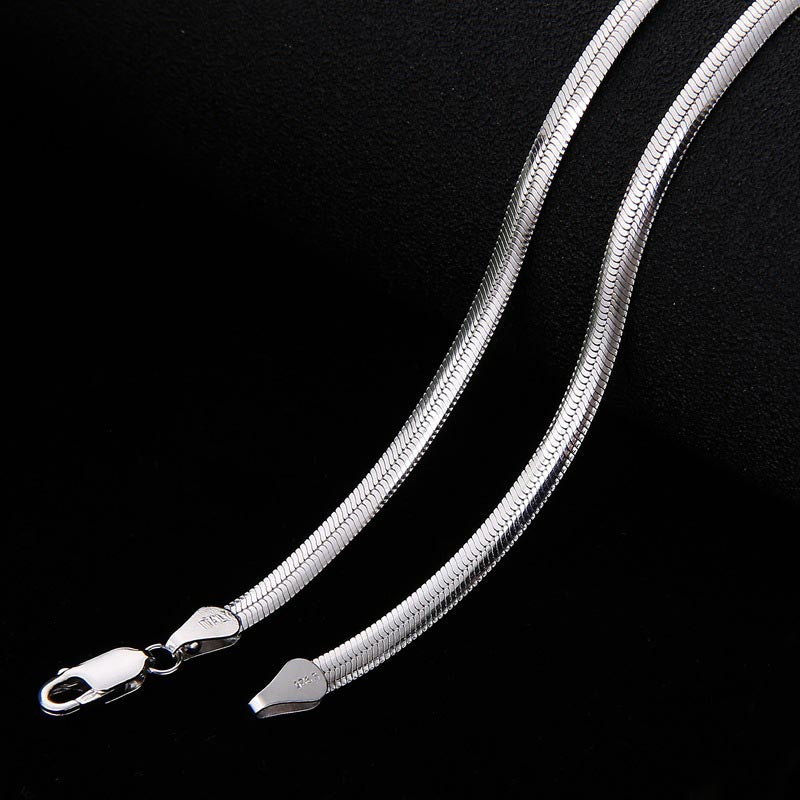 Mens Brazilian Snake Chain Sterling Silver