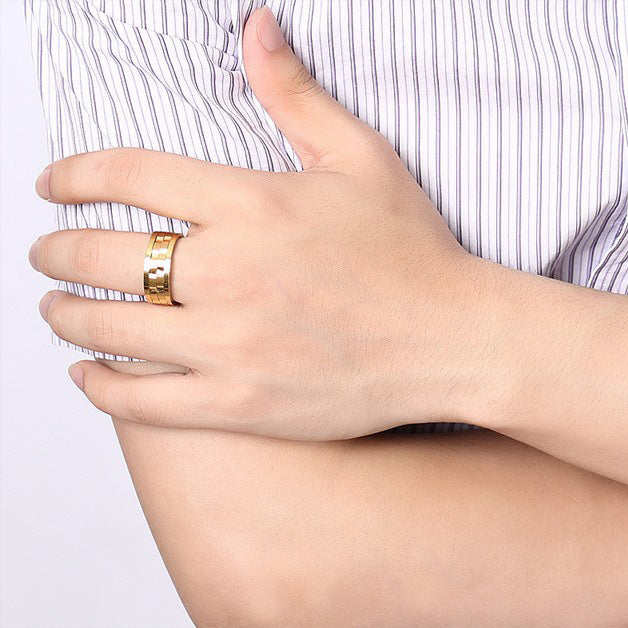 Personalized Fidget Spin Ring for Him 9mm