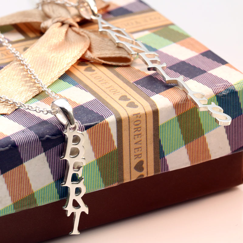 Custom Vertical Name Necklace