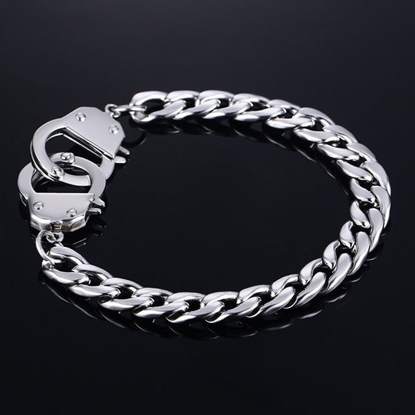 Personalized HandCuffs Promise Bracelet for Men