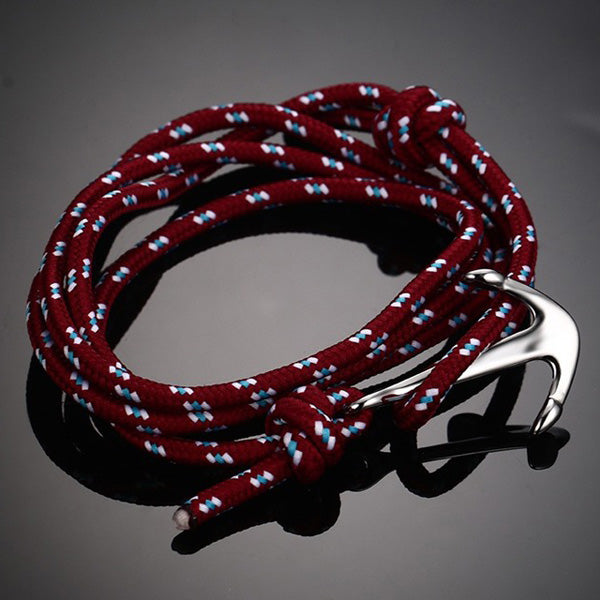 Personalized Anchor Wrap Bracelet for Boyfriend