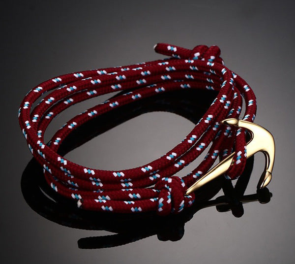 Personalized Anchor Wrap Bracelet for Boyfriend
