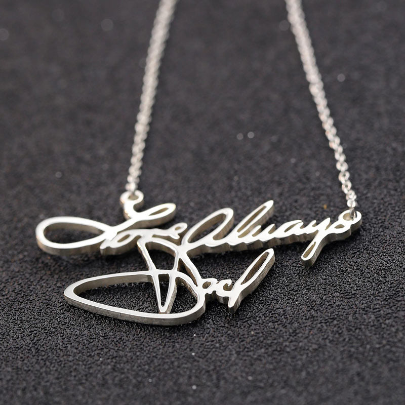 Custom Signature Handwriting Necklace