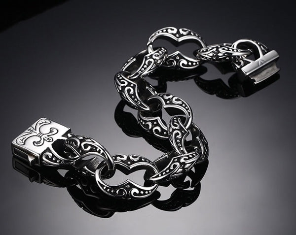 Iris Mens Bracelet Stainless Steel Black