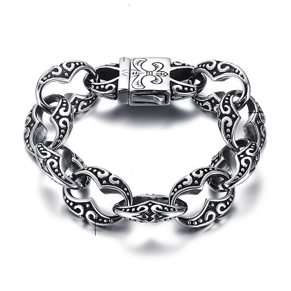 Iris Mens Bracelet Stainless Steel Black