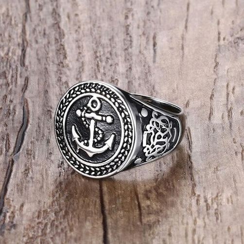 Anchor Personalized Mens Ring - 20mm