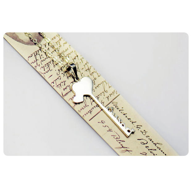 Key Shaped Custom Name Necklace