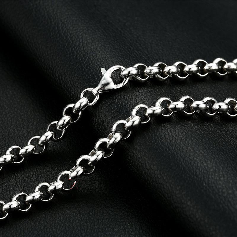 Mens Rolo Belcher Chain Sterling Silver
