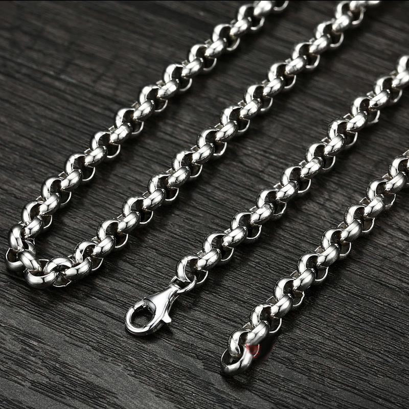 Mens Rolo Belcher Chain Sterling Silver