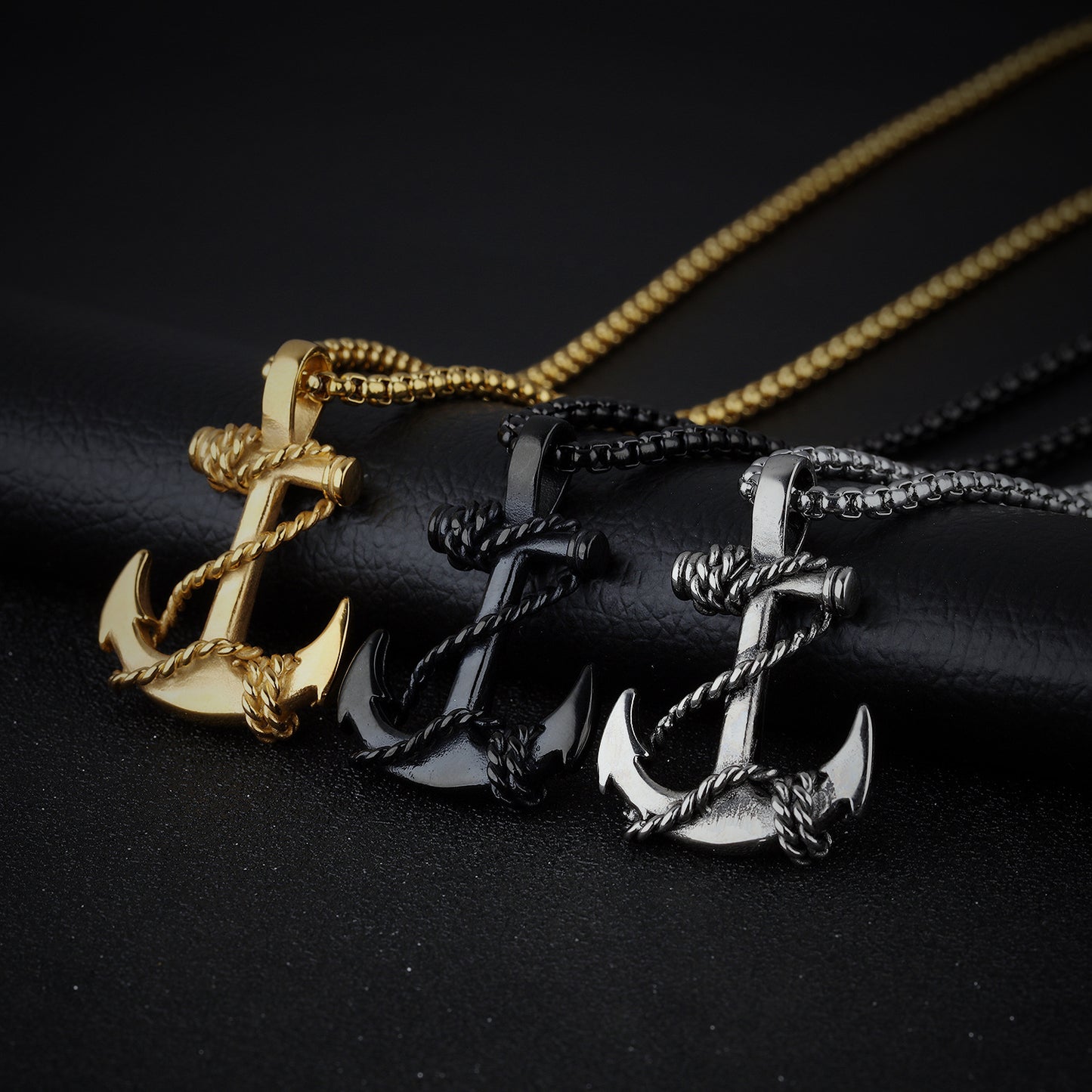 Hip-hop Anchor Pendant Necklace for Men