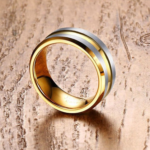Custom Tungsten Male Ring Birthday Gift for Him 8mm