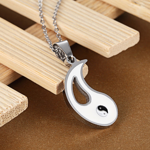 Matching His Hers Promise Engraved Necklaces Set