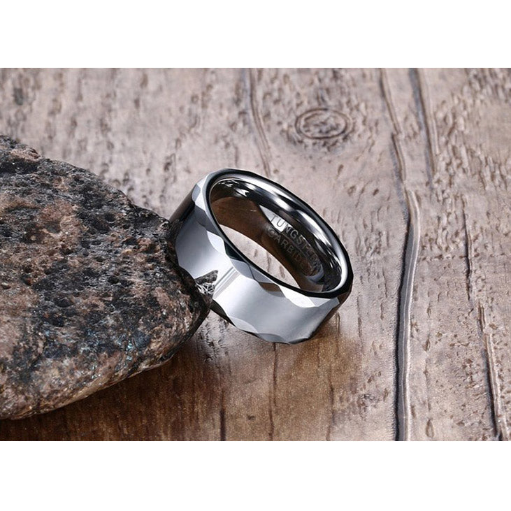 Custom Engraved Mens Promise Ring Tungsten