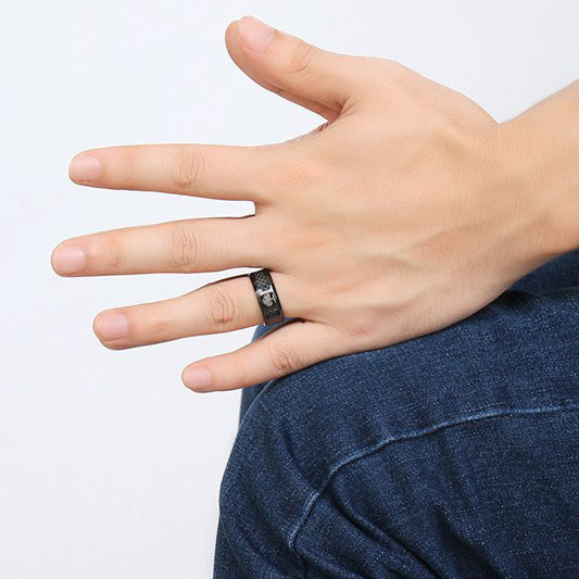 Custom Name Guys Wedding Band 8mm