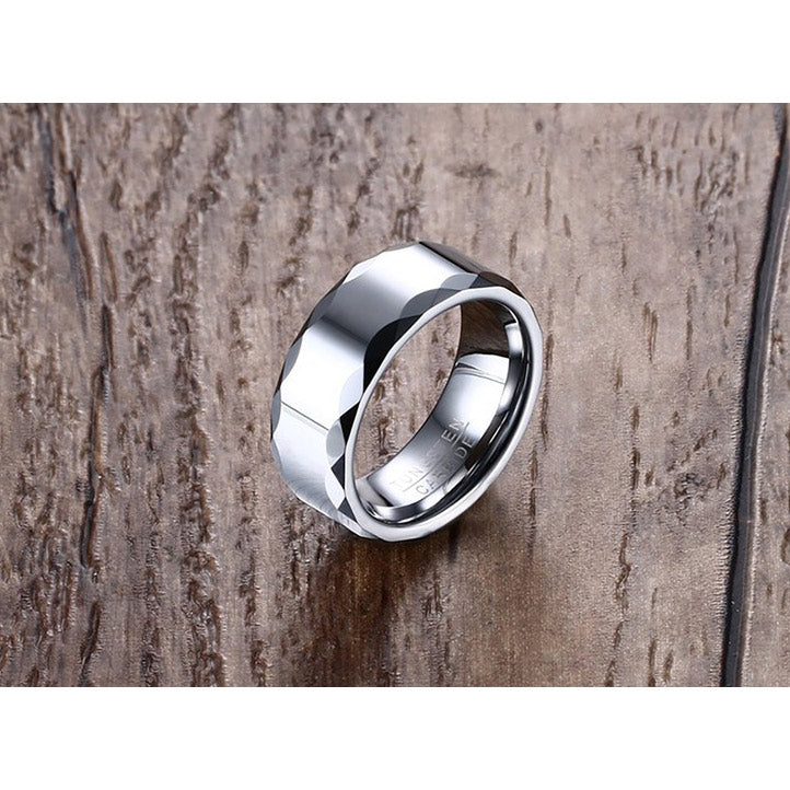 Custom Engraved Mens Promise Ring Tungsten