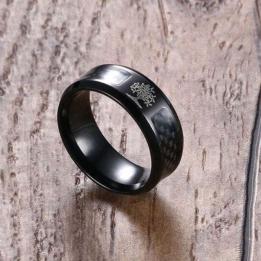 Custom Name Guys Wedding Band 8mm