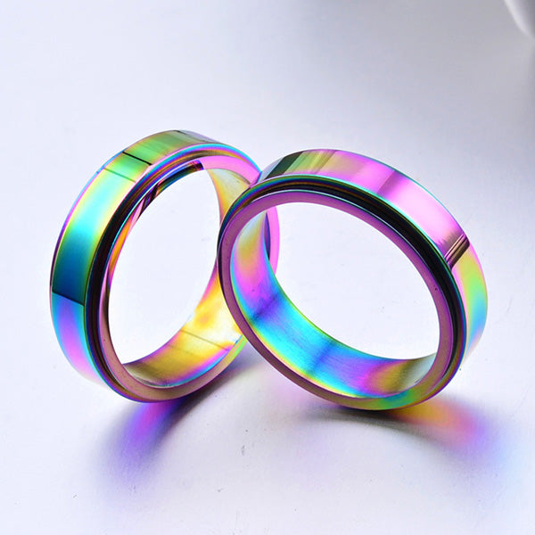 Personalized Mens Spinner Fidget Promise Ring 8mm