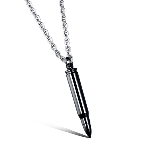 Engraved Bullet Urn Necklace: Personalized Ashes Keepsake