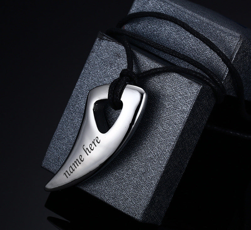 Pendant Necklace for Men with Names Engraved