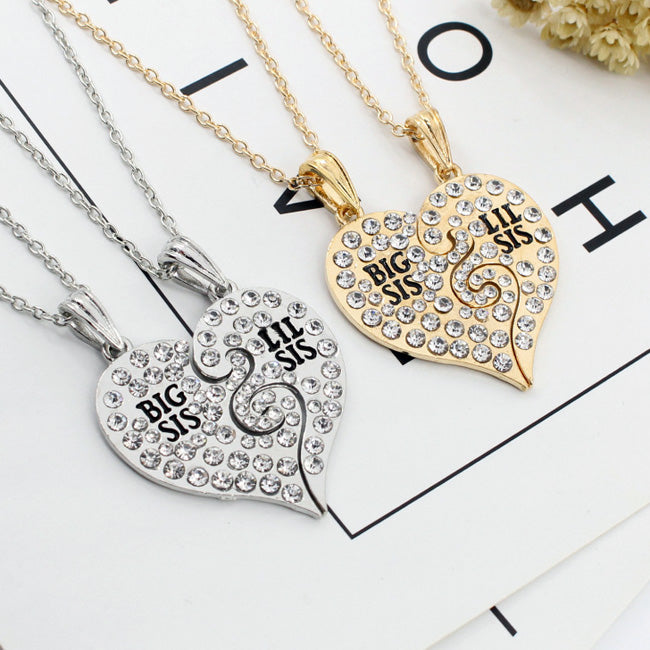 Big Sister Little Sister Necklaces Birthday Gift