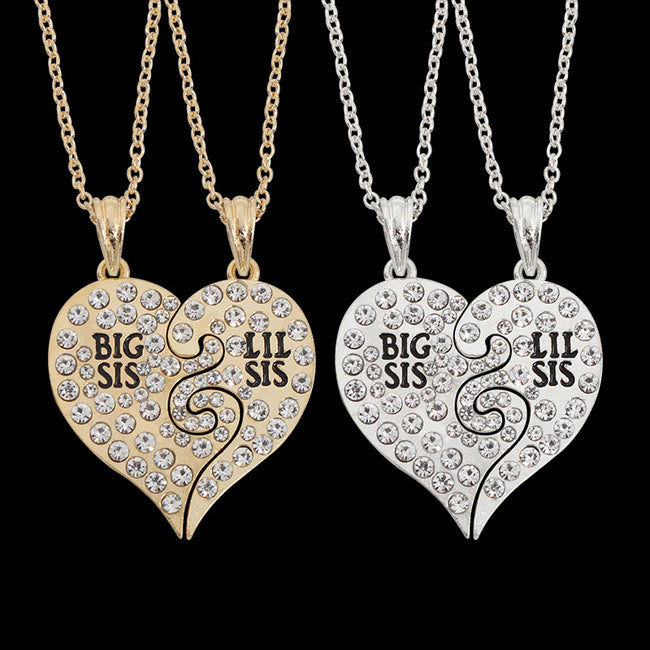 Big Sister Necklace, Gift from Little Sister, Necklace from Lil store Sis, Sister Bday, Sisterhood, Best Sister Ever, Alluring 005a