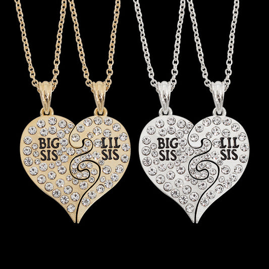 Big Sister Little Sister Necklaces Birthday Gift