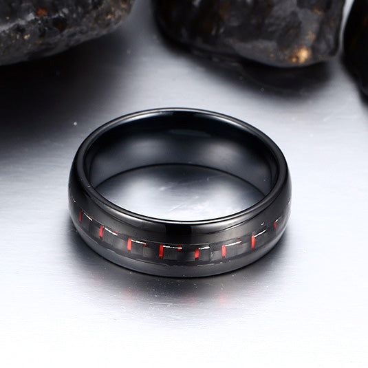 Custom Engraved Guys Wedding Ring Anniversary Gift 8mm