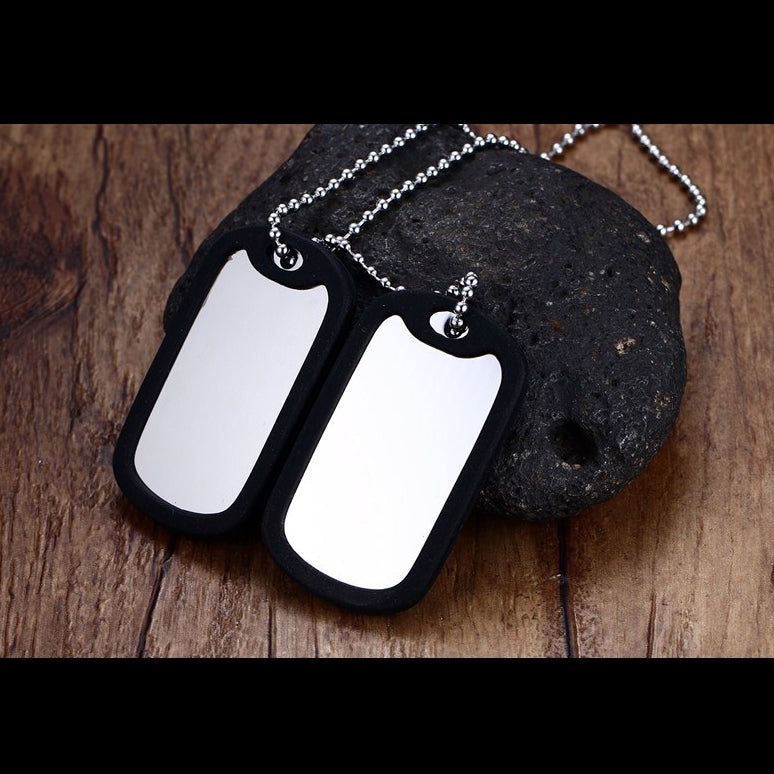 Double Nameplate Mens Necklace