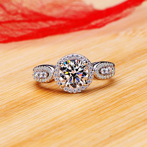 1.2 Carat Lab Diamond Halo Ring for Her