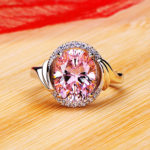 Personalized 3 Carats Oval Cut Lab Diamond Ring for Her