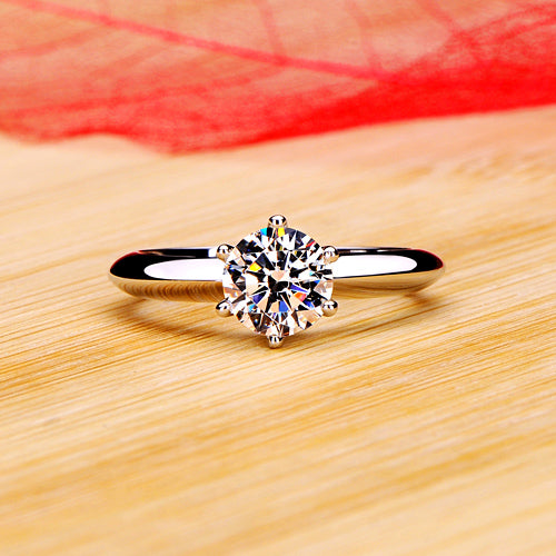 Gullei™ Engraved 1 Carat Lab Diamond Solitaire Ring for Her