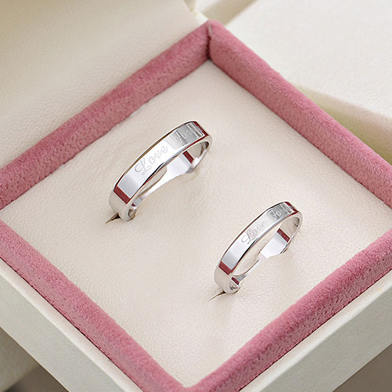 Forever Love Couples Promise Rings Set Sterling Silver