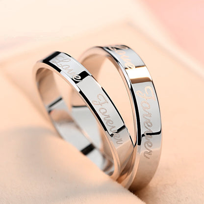 Forever Love Couples Promise Rings Set Sterling Silver